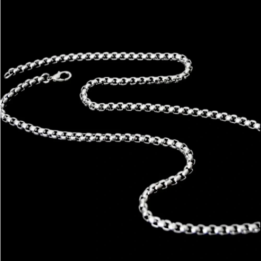 Stunning NEW thick BOX CHAIN 24” 100% Wide 3mm stainless steel steele